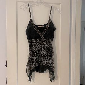 Cute Pretty Angel Animal Print Top Size Medium